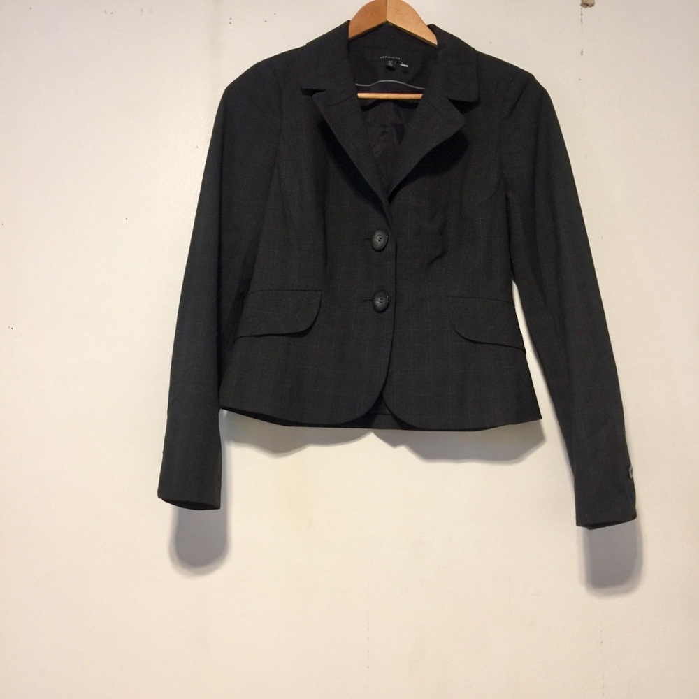 DARK GRAY PATTERNS BLAZER